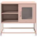 tv-bord 68x39x60,5 cm stål lyserød