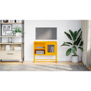 tv-bord 68x39x60,5 cm stål sennepsgul