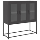 skænk 100,5x39x107 cm koldvalset stål sort