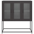 skænk 100,5x39x107 cm koldvalset stål sort