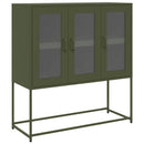 skab 100,5x39x107 cm koldvalset stål olivengrøn