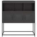 skænk 100,5x39x107 cm koldvalset stål sort