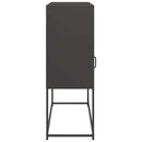 skænk 100,5x39x107 cm koldvalset stål sort