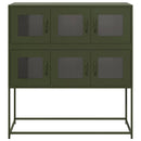 skab 100,5x39x107 cm koldvalset stål olivengrøn