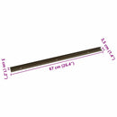 Trinkantprofiler 30 stk. Brun 67 x 3.5 x 3 cm Aluminium