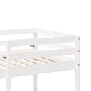 højseng med skrivebord og stole 90x190 cm massivt fyrretræ hvid