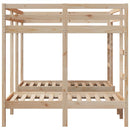 tredobbelt køjeseng 140x200/70x140 cm massivt fyrretræ