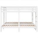tredobbelt køjeseng 200x200/80x200 cm massivt fyrretræ hvid