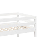 køjeseng 90x200 cm massivt fyrretræ hvid