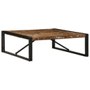 sofabord 100x100x35 cm massivt genbrugstræ flerfarvet