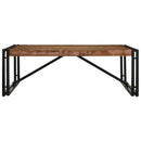 sofabord 100x100x35 cm massivt genbrugstræ flerfarvet