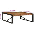 sofabord 100x100x35 cm massivt genbrugstræ flerfarvet