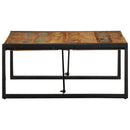 sofabord 80x80x35 cm massivt genbrugstræ flerfarvet