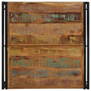sofabord 80x80x35 cm massivt genbrugstræ flerfarvet