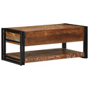 sofabord 90x50x38 cm massivt genbrugstræ flerfarvet