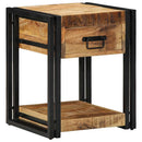 sengeskabe 2 stk 40x40x50 cm massivt ru mangotræ