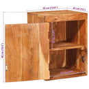Sengebord 2 pcs Brun 35 x 33 x 48 cm Massivt træ akacie