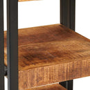 Sengebord 2 pcs Brun og sort 38 x 33 x 58 cm Massivt mangotræ