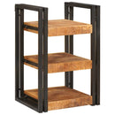 Sengebord 2 pcs Brun og sort 38 x 33 x 58 cm Massivt mangotræ