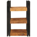 Sengebord 2 pcs Brun og sort 38 x 33 x 58 cm Massivt mangotræ