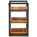 Sengebord 2 pcs Brun og sort 38 x 33 x 58 cm Massivt mangotræ