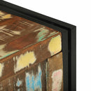Opbevaringskasse Brun og sort 60 x 40 x 41 cm genbrugstræ