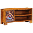 tv-bord 90x30x45 massivt akacietræ flerfarvet