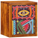 Natskab med skuffe 2 pcs Brun 35 x 30 x 40 cm Massivt Akacietræ