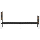sengeramme uden madras 90x200 cm metal røget egetræsfarve