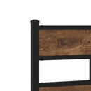 sengeramme uden madras 90x200 cm metal røget egetræsfarve