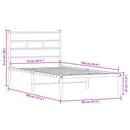 sengeramme uden madras 75x190 cm metal sonoma-eg