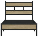 sengeramme 100x200 cm uden madras konstrueret træ sonoma-eg