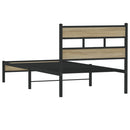 sengeramme 100x200 cm uden madras konstrueret træ sonoma-eg