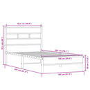 sengeramme 100x200 cm uden madras konstrueret træ sonoma-eg