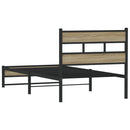 sengeramme uden madras 100x200 cm metal sonoma-eg