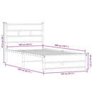 sengeramme uden madras 100x200 cm metal sonoma-eg