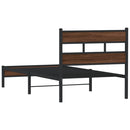 sengeramme 107x203 cm uden madras konstrueret træ brunt eg