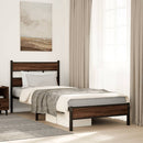 sengeramme 107x203 cm uden madras konstrueret træ brunt eg