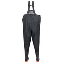 waders med støvler str. 43 sort