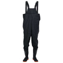 waders med støvler str. 45 sort