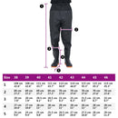 waist waders med støvler str. 46 sort