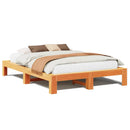 sengeramme uden madras 160x200 cm massivt fyrretræ gyldenbrun