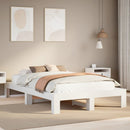 sengeramme uden madras 120x190 cm massivt fyrretræ hvid