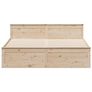 sengeramme m. sengegavl 180x200 cm uden madras massivt fyr hvid