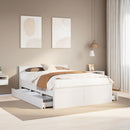 sengeramme m. sengegavl 150x200 cm uden madras massivt fyr hvid