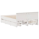 sengeramme m. sengegavl 140x200 cm uden madras massivt fyr hvid
