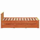 sengeramme m. sengegavl 140x190 cm uden madras massivt fyr brun