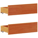 sengeramme m. sengegavl 135x190 cm uden madras massivt fyr brun
