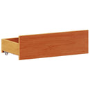 sengeramme m. sengegavl 135x190 cm uden madras massivt fyr brun