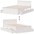 sengeramme m. sengegavl 120x190 cm uden madras massivt fyr hvid